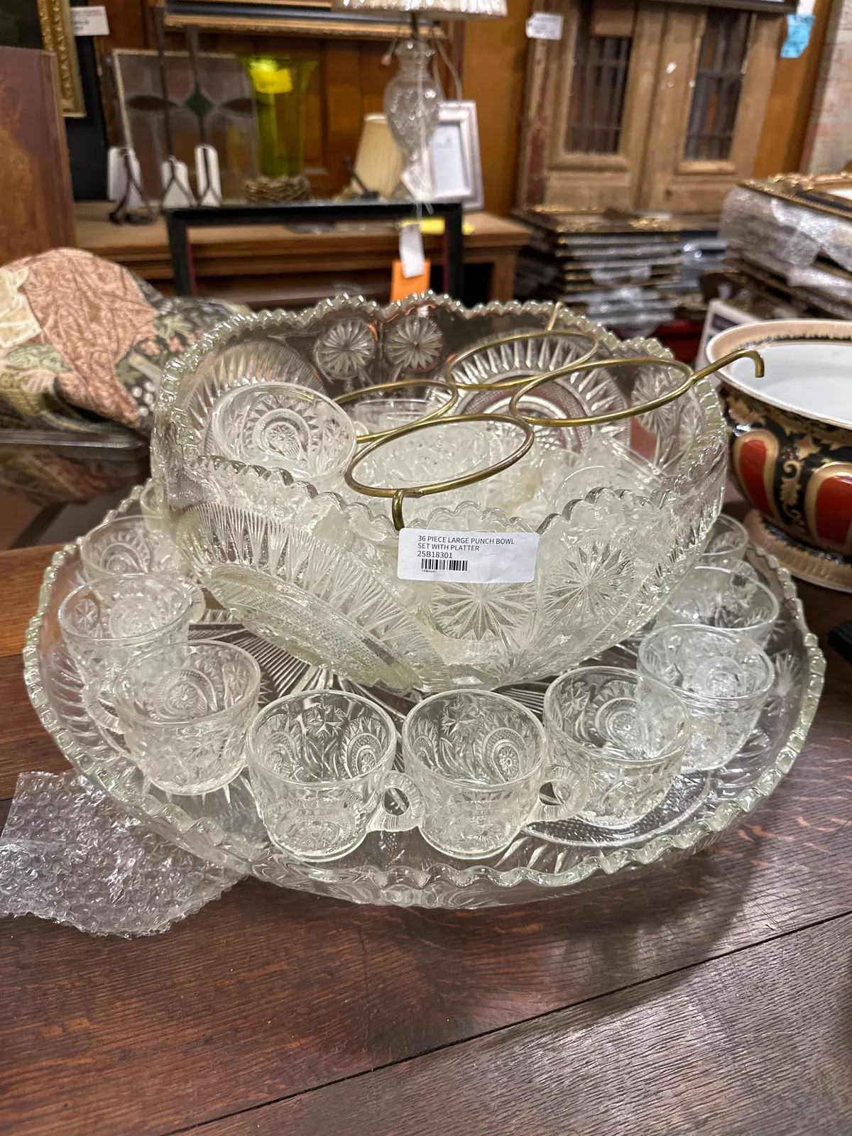36 Piece Large Punch Bowl Set With Platter 1