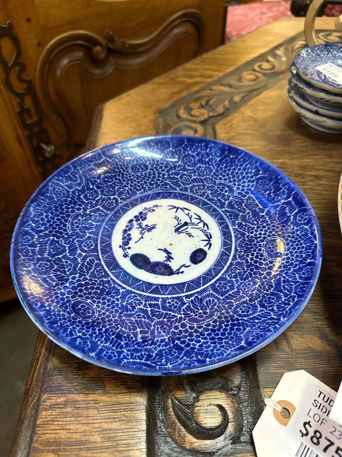 Blue And White Imari 9" Plate 1