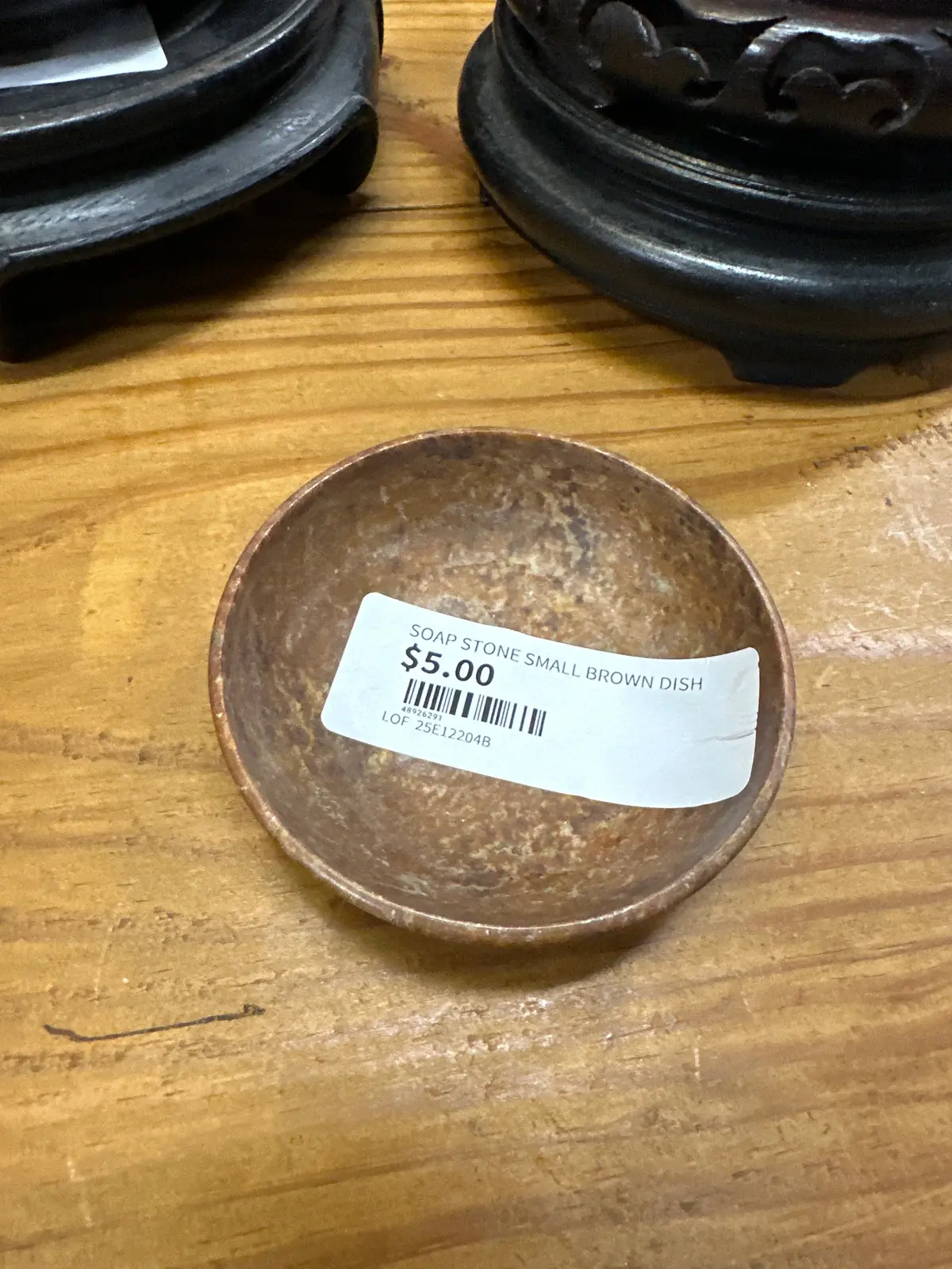 Soap Stone Small Brown Dish 1