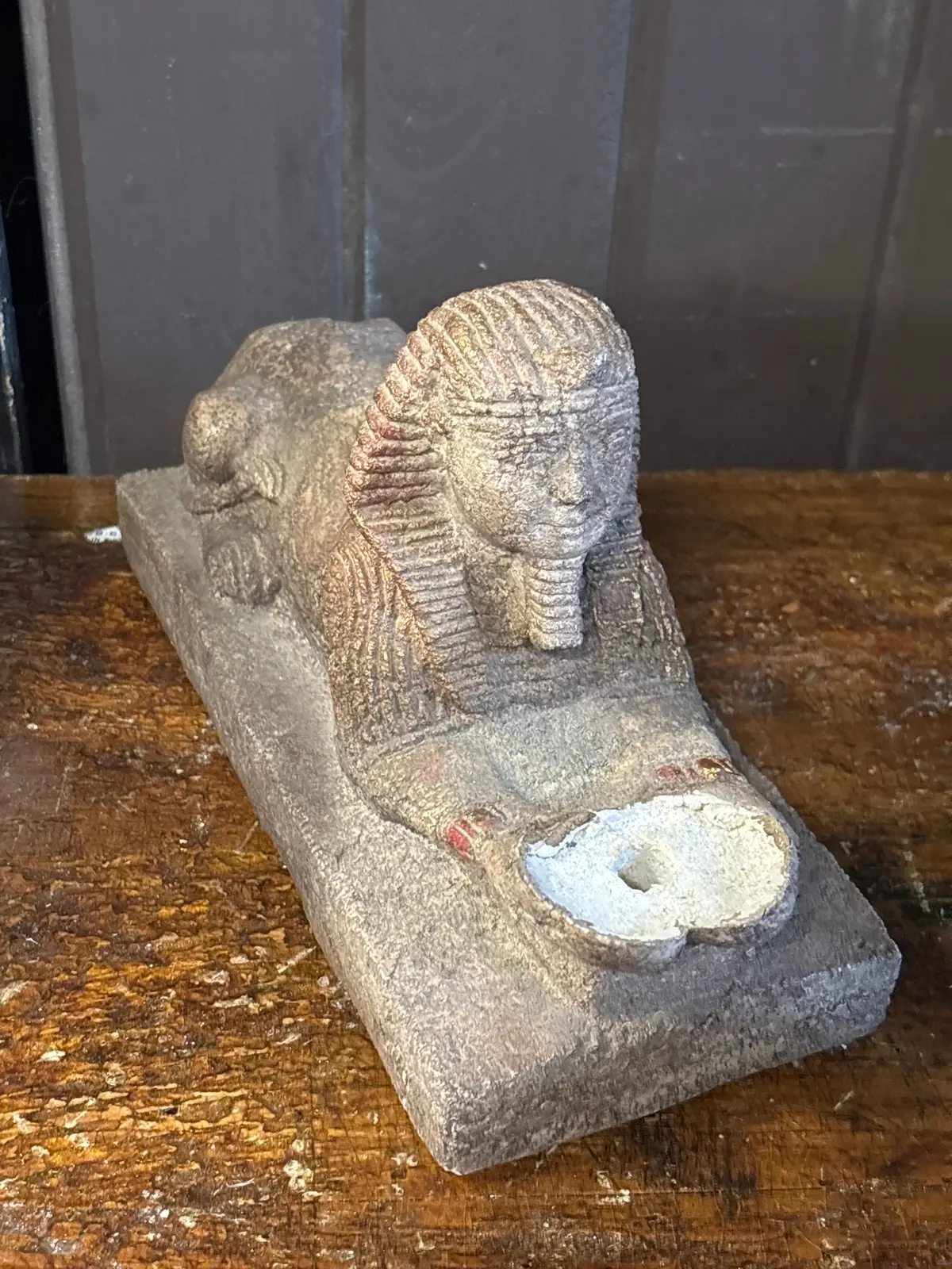 Egyptian Sphinx Statue - As Found 1