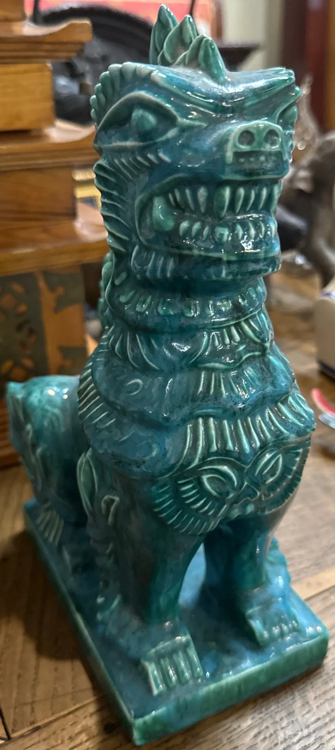 Large Turquoise  Foo Dog Arnel 1