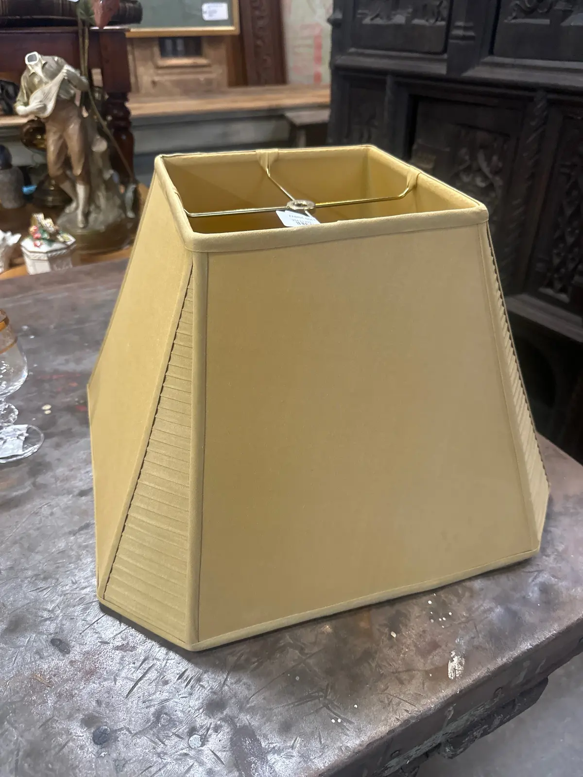 Fabric Gold Lamp Shade 1