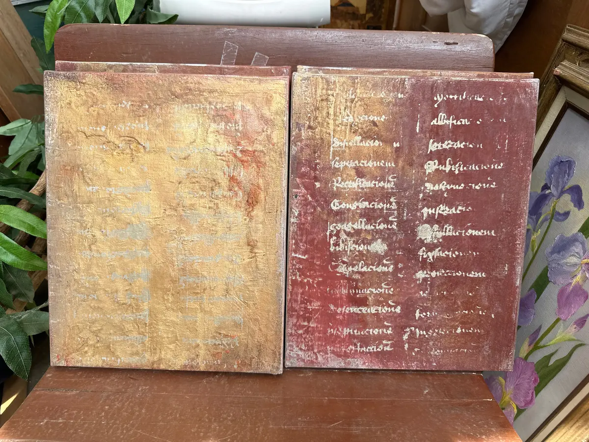 Set Of 4 Unframed Oil Paintings Titled "Panels From The Periodic Table" By Janet Lawrence 1