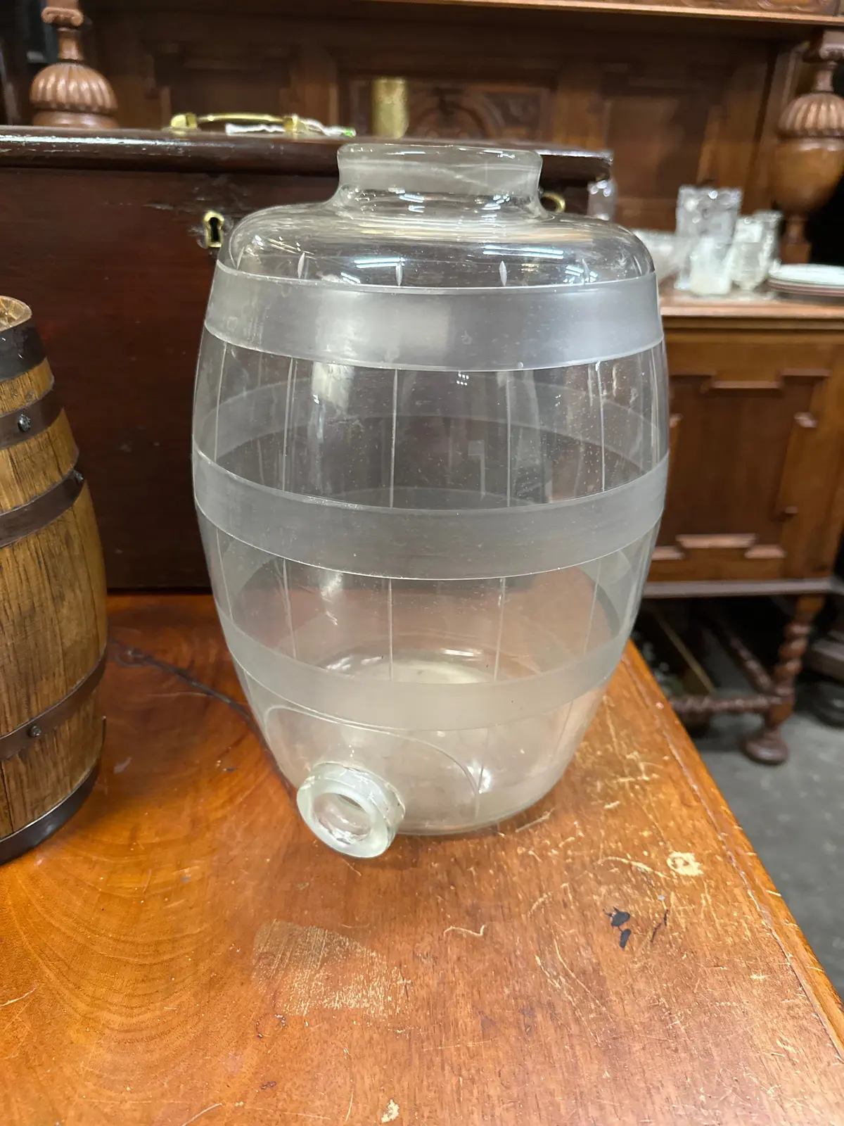 Glass Barrel With Spout 1