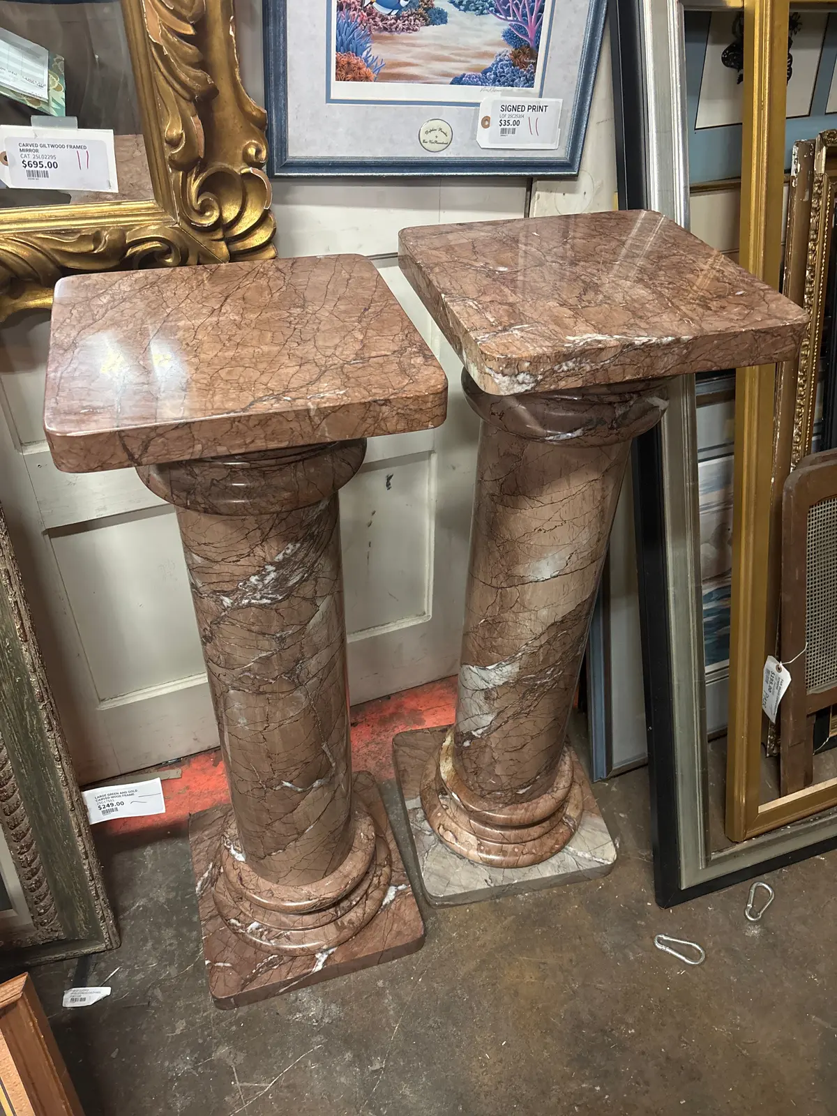Pair Of Marble Pedestals 1