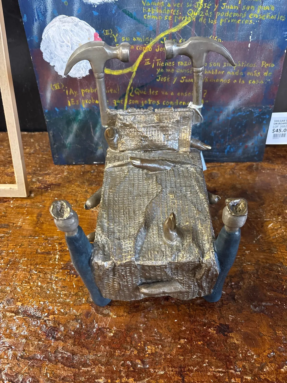 Bronze Sculpture "Bed Of Nails" 1993 By Poller 1