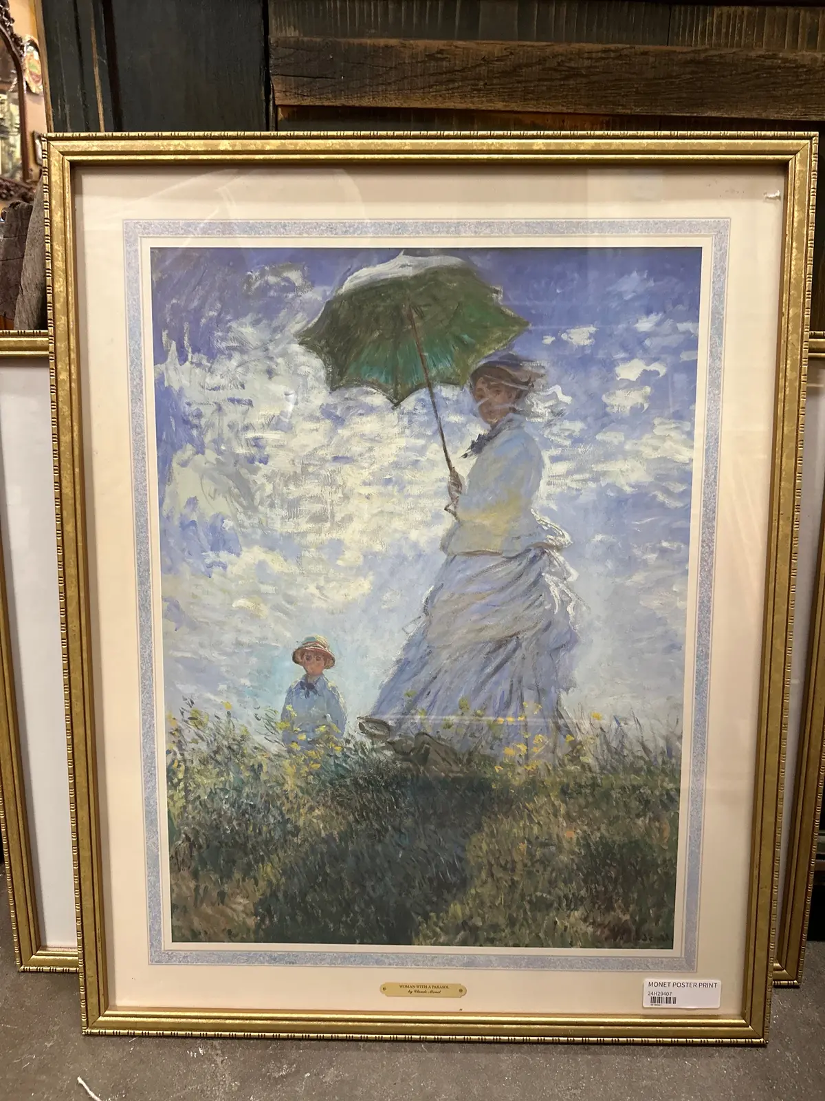 Woman With A Parasol - Monet Poster Print 1