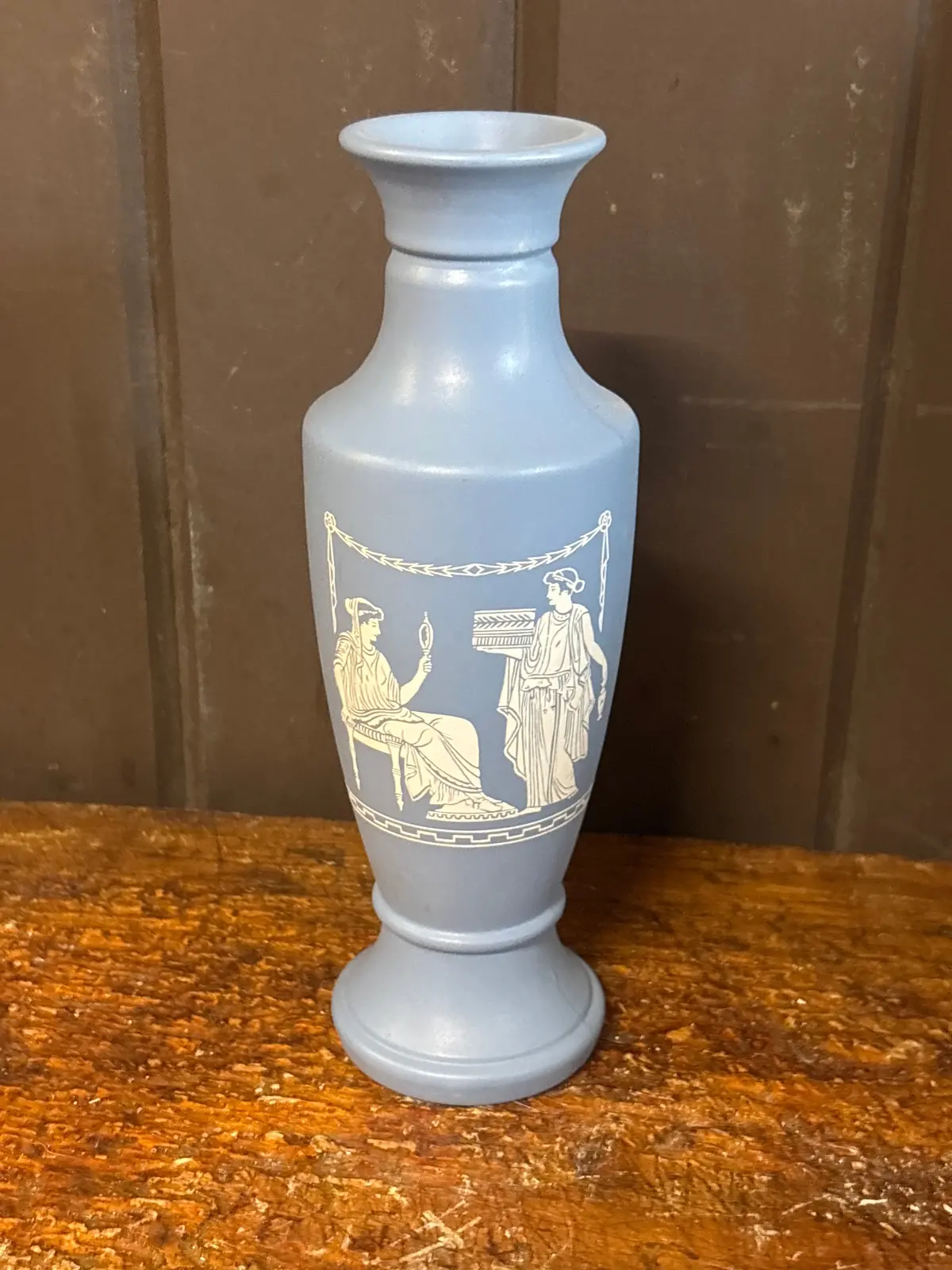 Greek Blue And White Vase 1