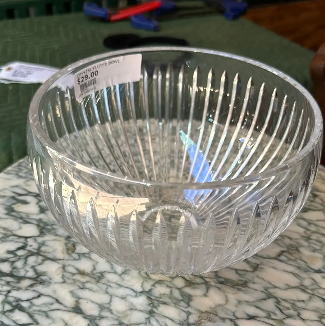 Crystal Fluted Bowl 1