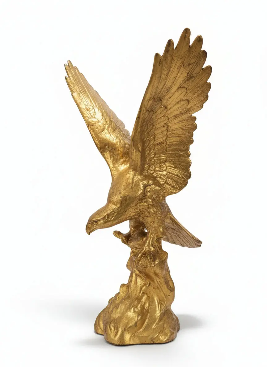 Large Ceramic Gold Bird In Flight 1