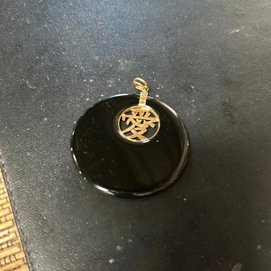 Black Disk With 14K Gold 1