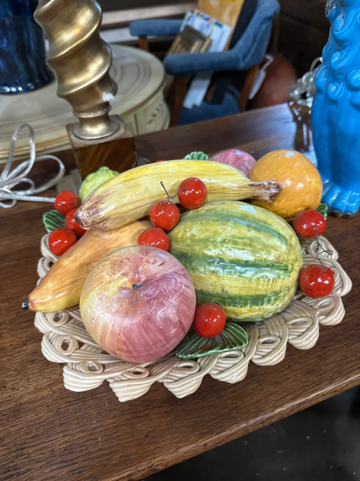 Small Italian Pottery Basket 1