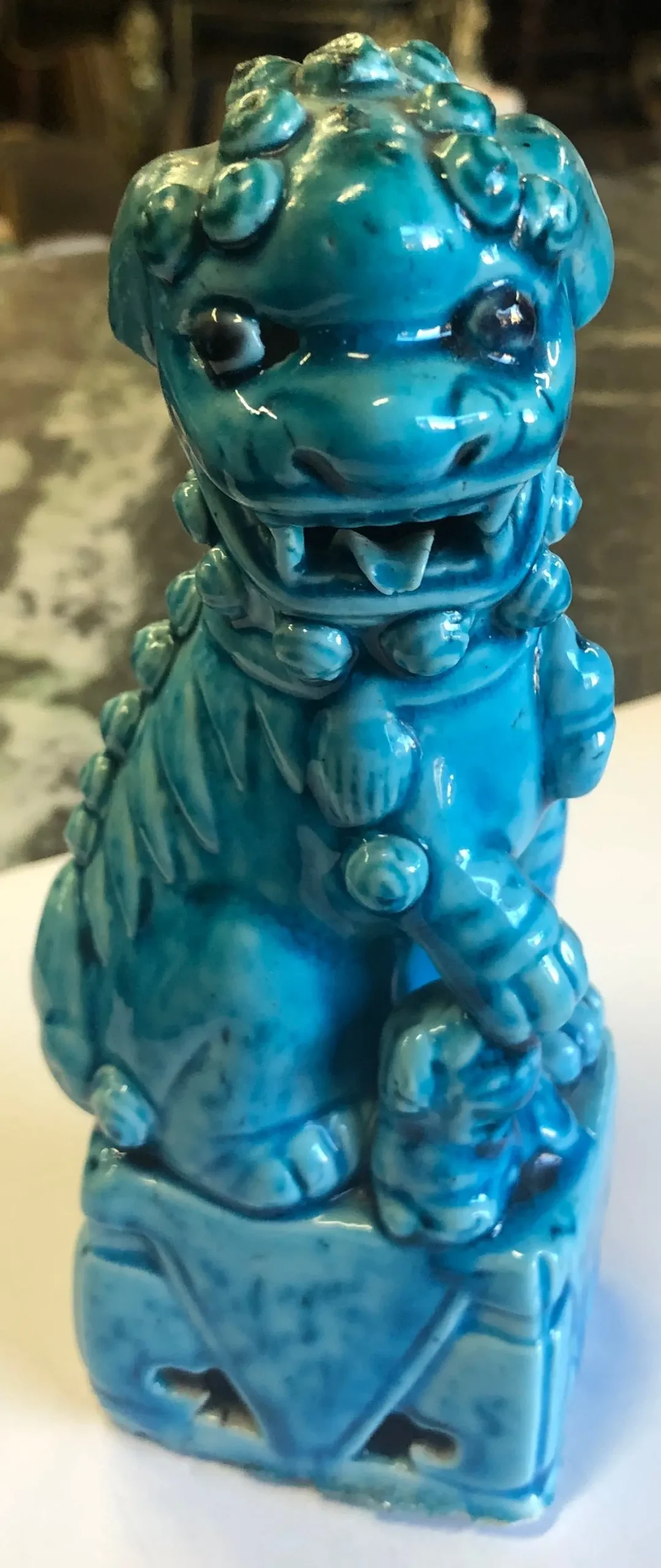 Small Turquoise Foo Dog 1