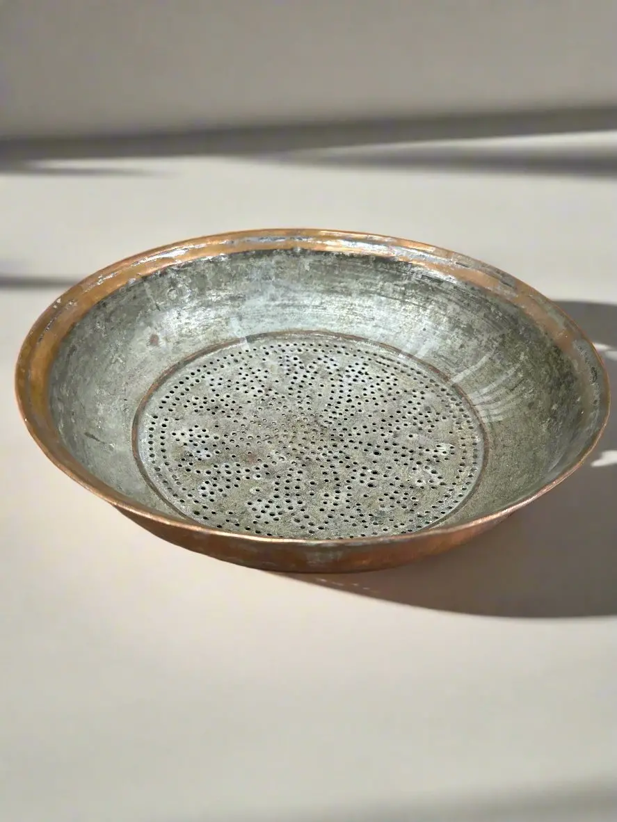 Large Copper Strainer 1
