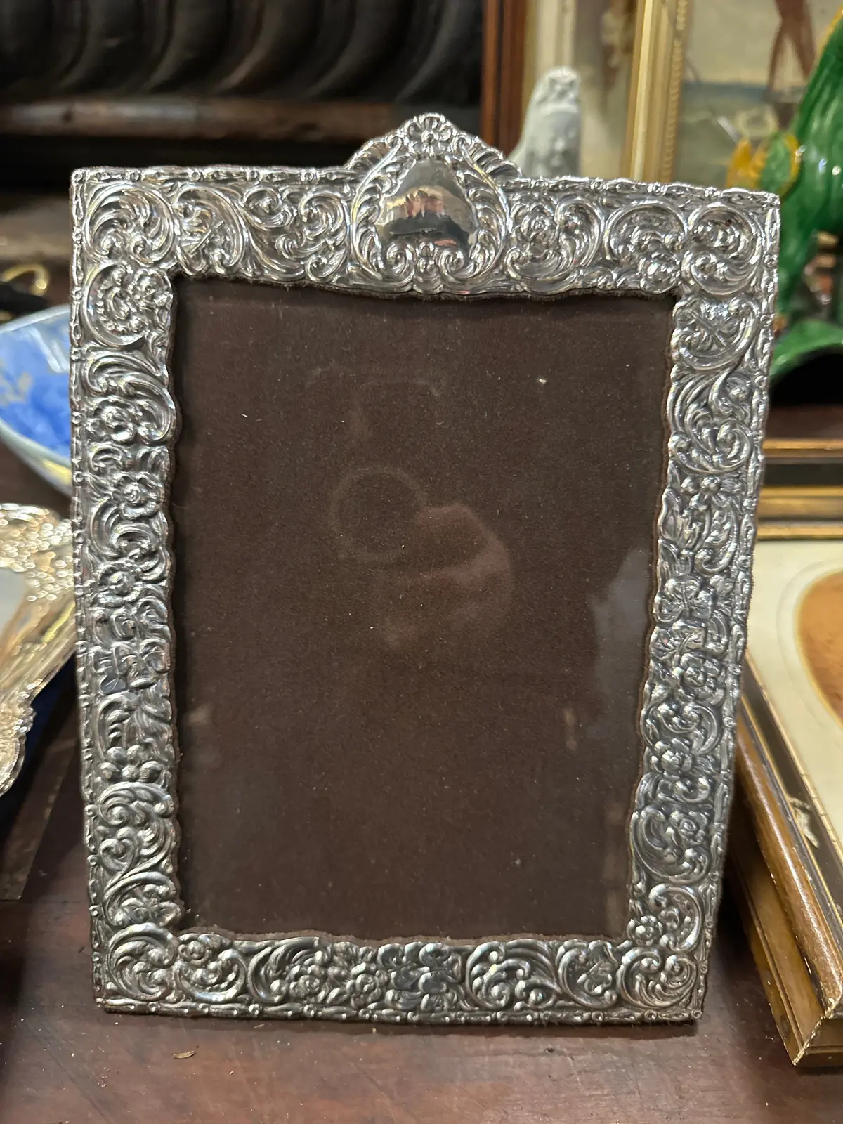 Silver Ornate Metal Embossed Frame 1