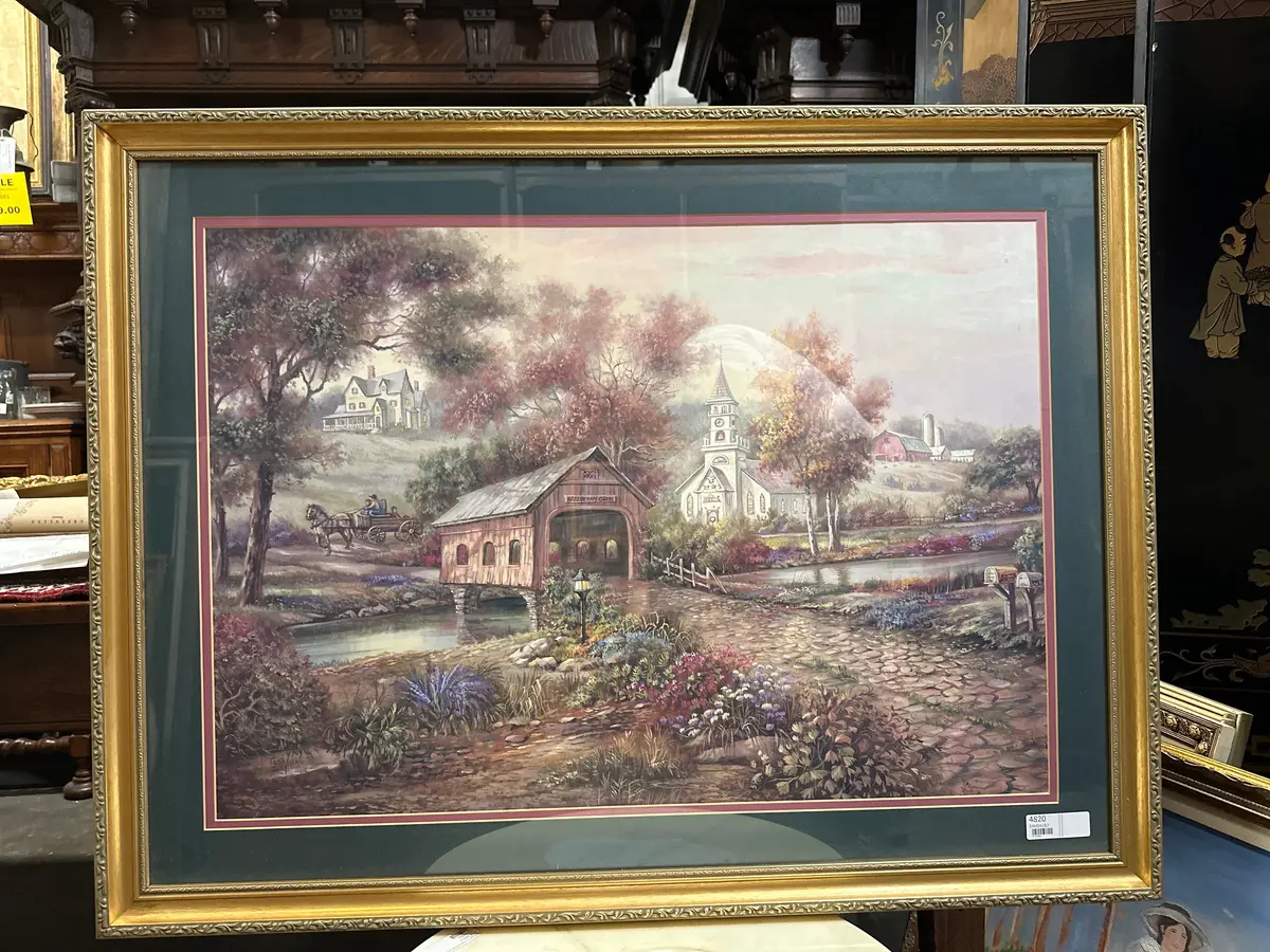 Razzberry Creek Crossing By Carl Valente Print 1