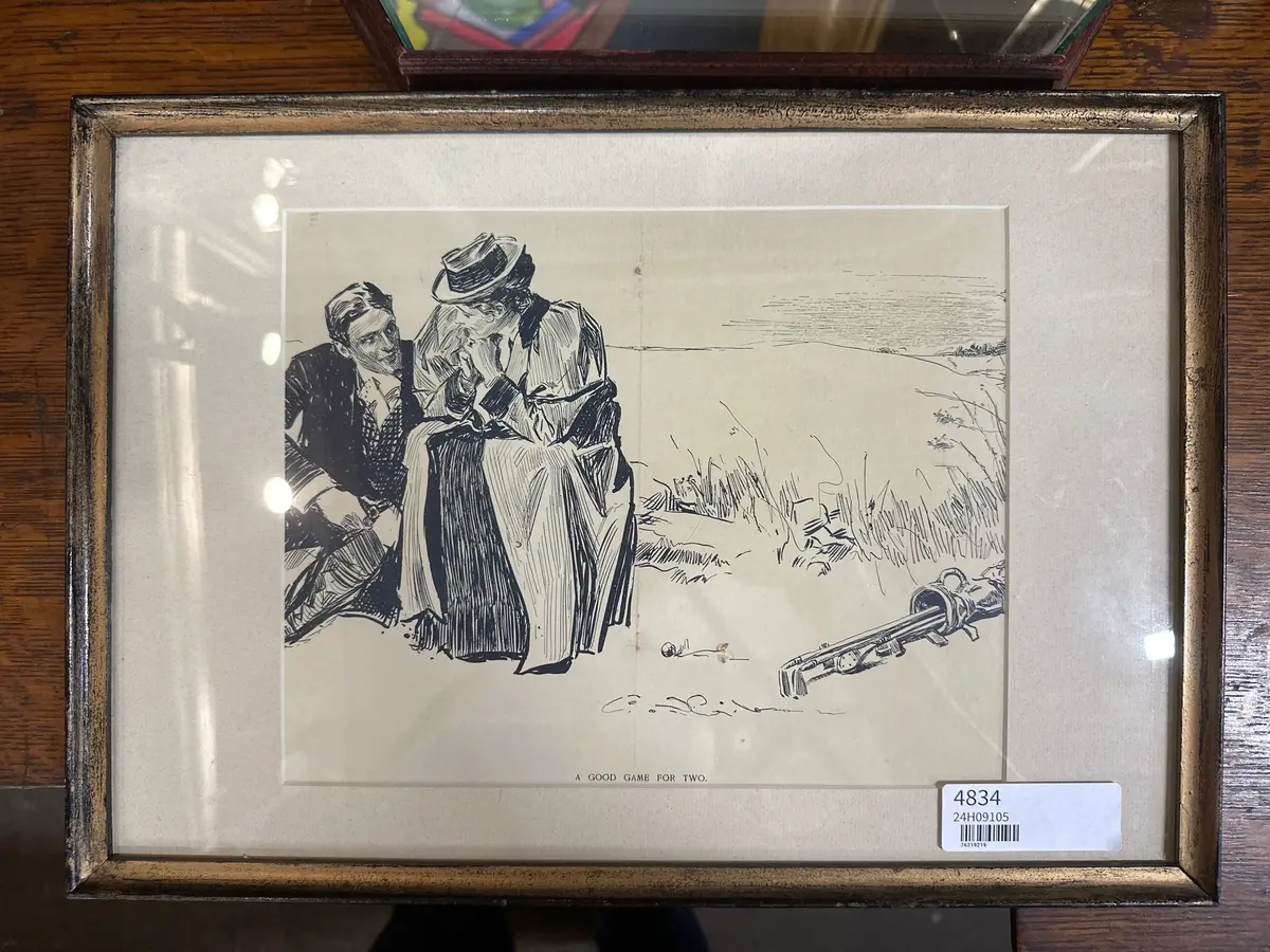Charles Gibson C. 1900 Golf Print 1