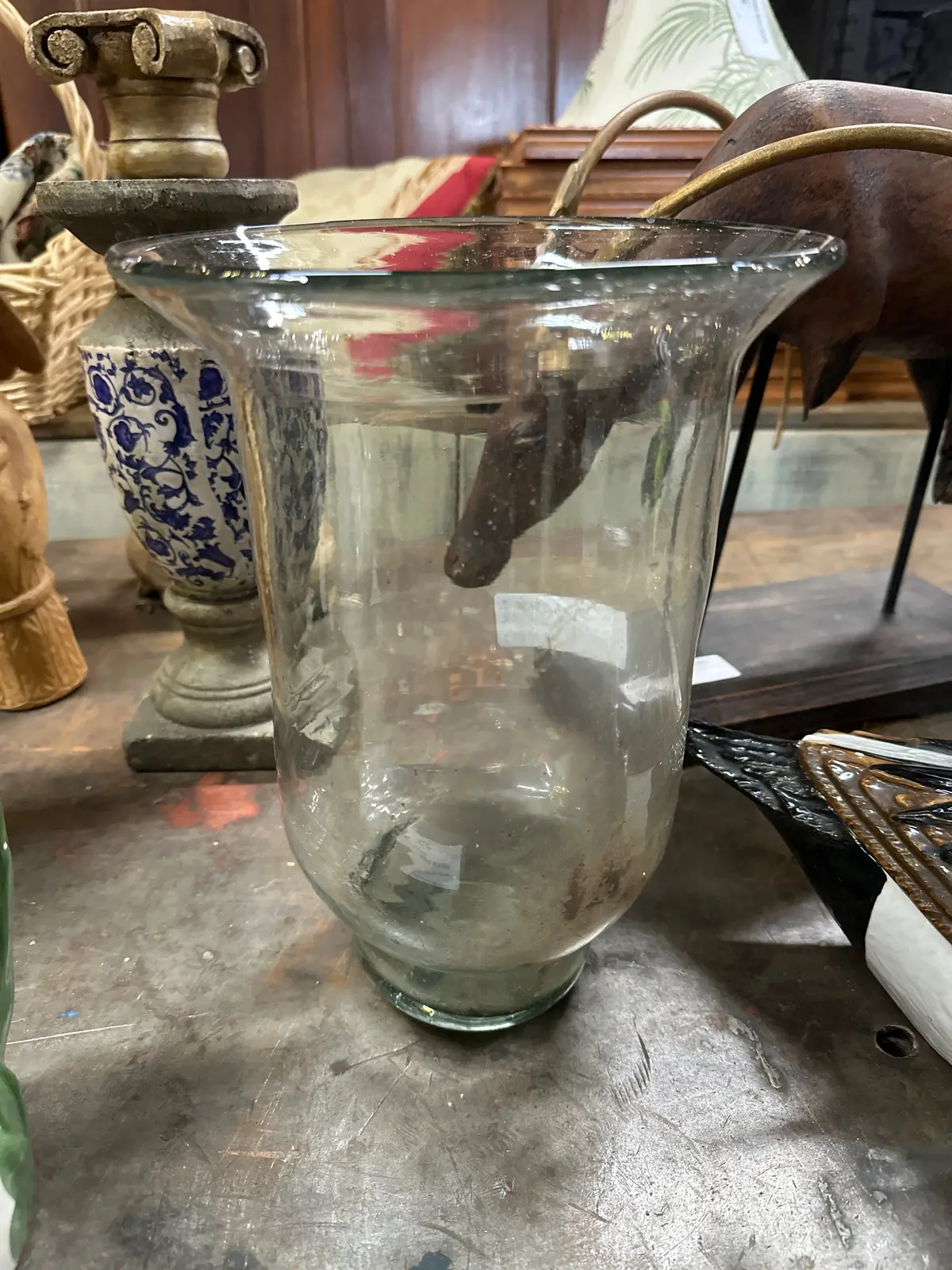 Shaped Hand Blown Glass Vase 1