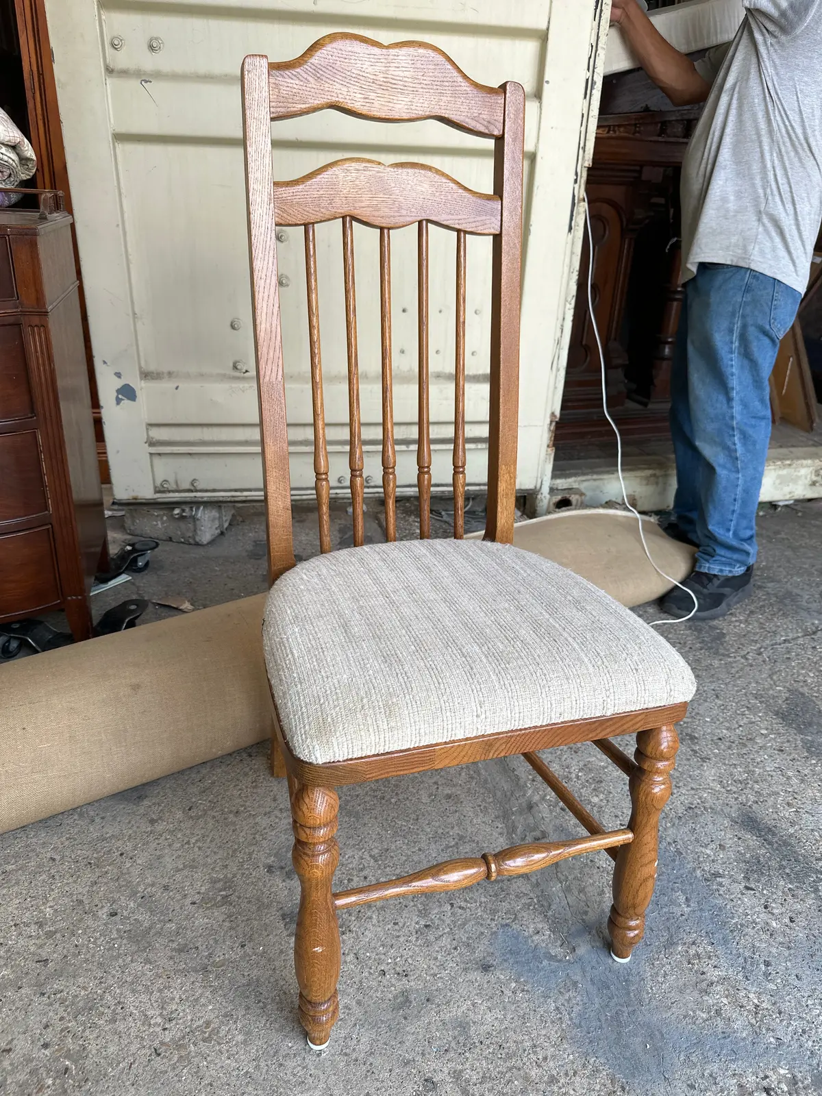 Rustic Oak Dining Chair 1