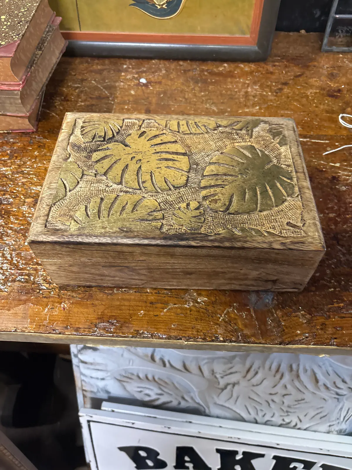 Carved Box With Leaves 1
