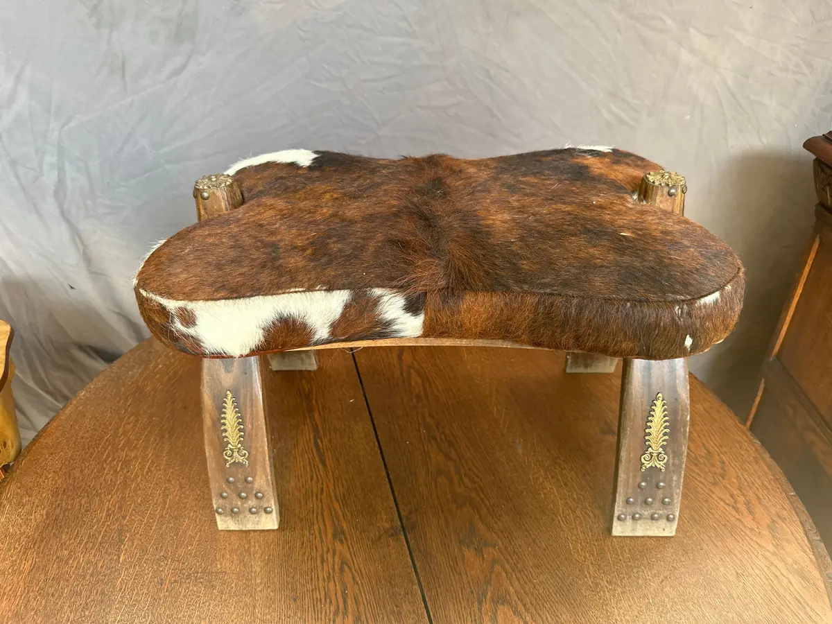 Cowhide Covered Camel Saddle 1