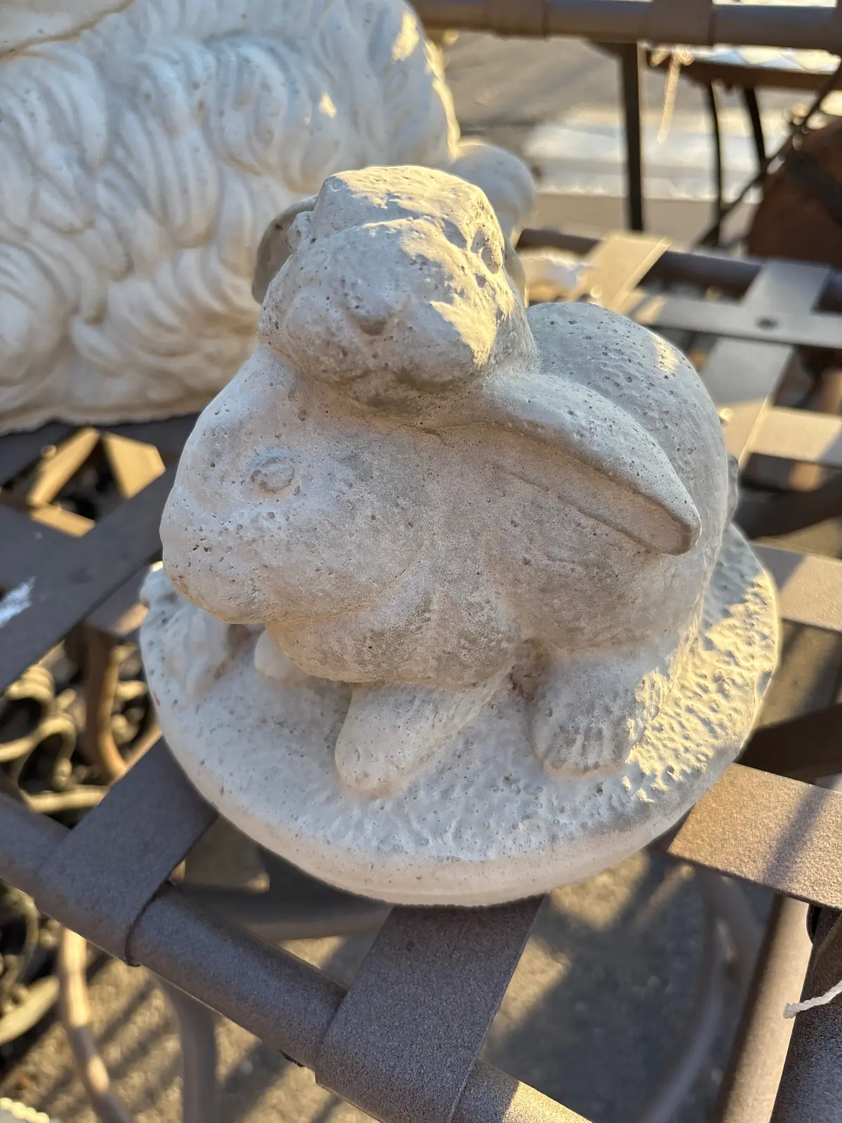Small Snuggling Concrete Rabbits 1
