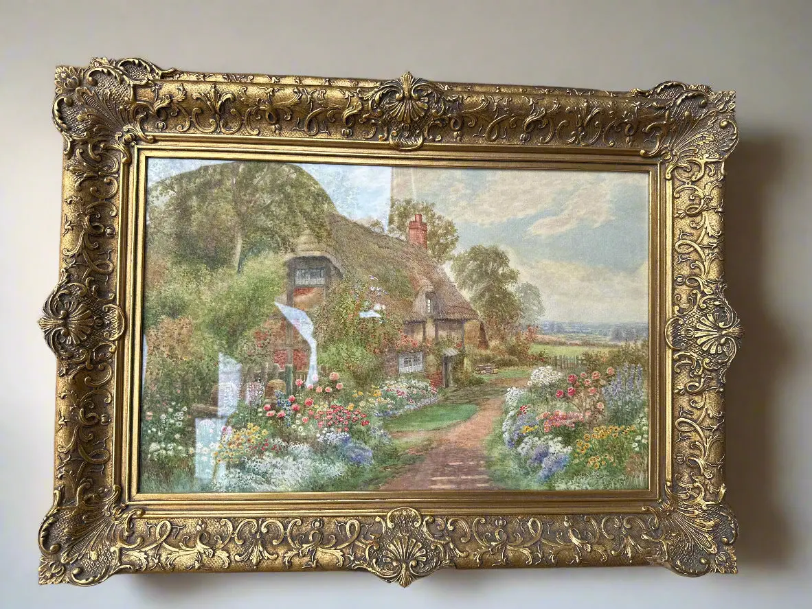 Cottswald Cottage In Spring Arthur Stanley Wilkinson Water Color Circa 1800S 1