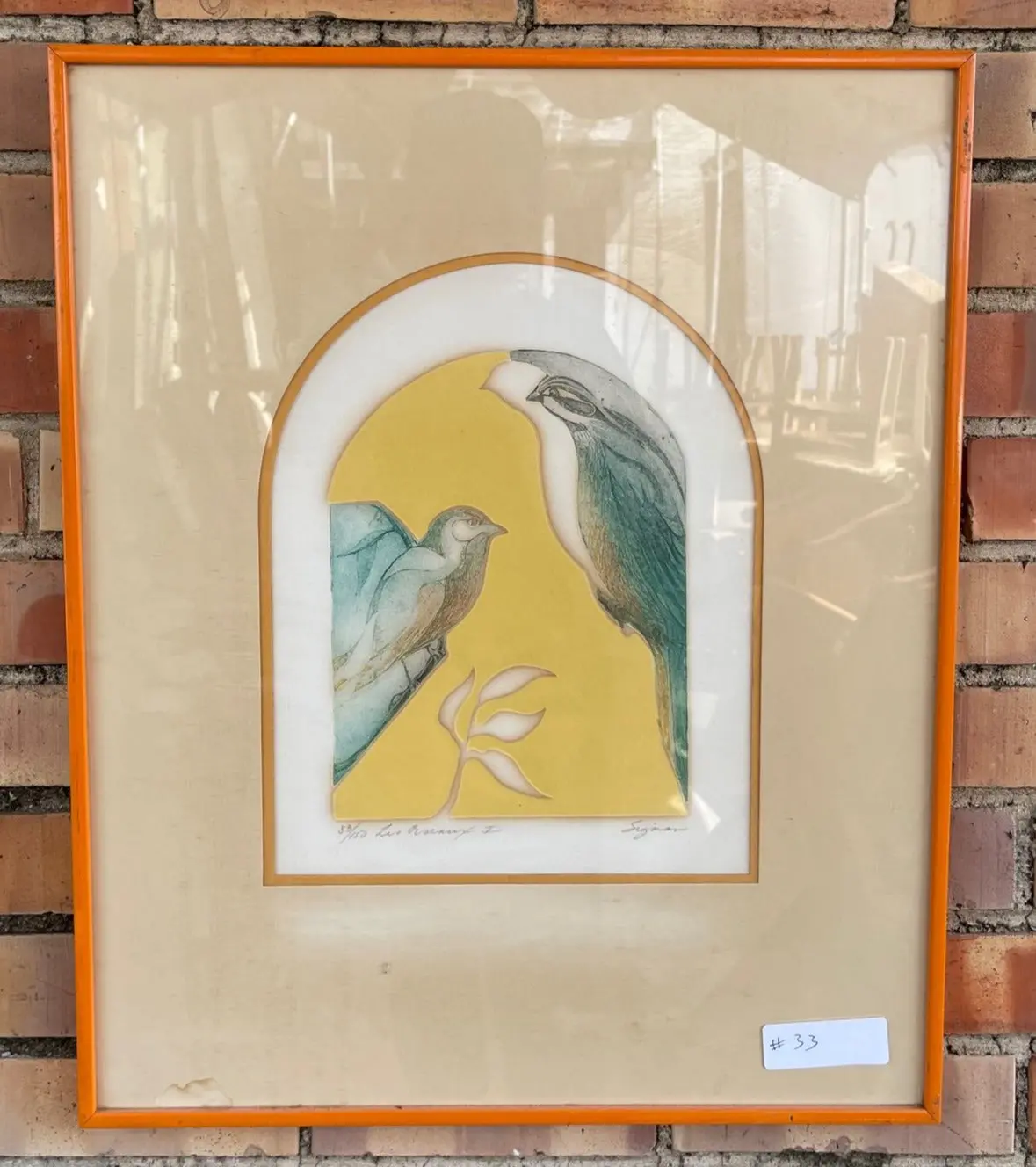Mixed Media Modern Bird Art-Sgned And Numbered 1