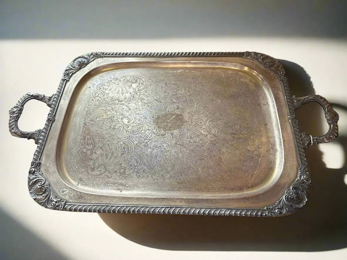 Silver Plate Serving Tray 1