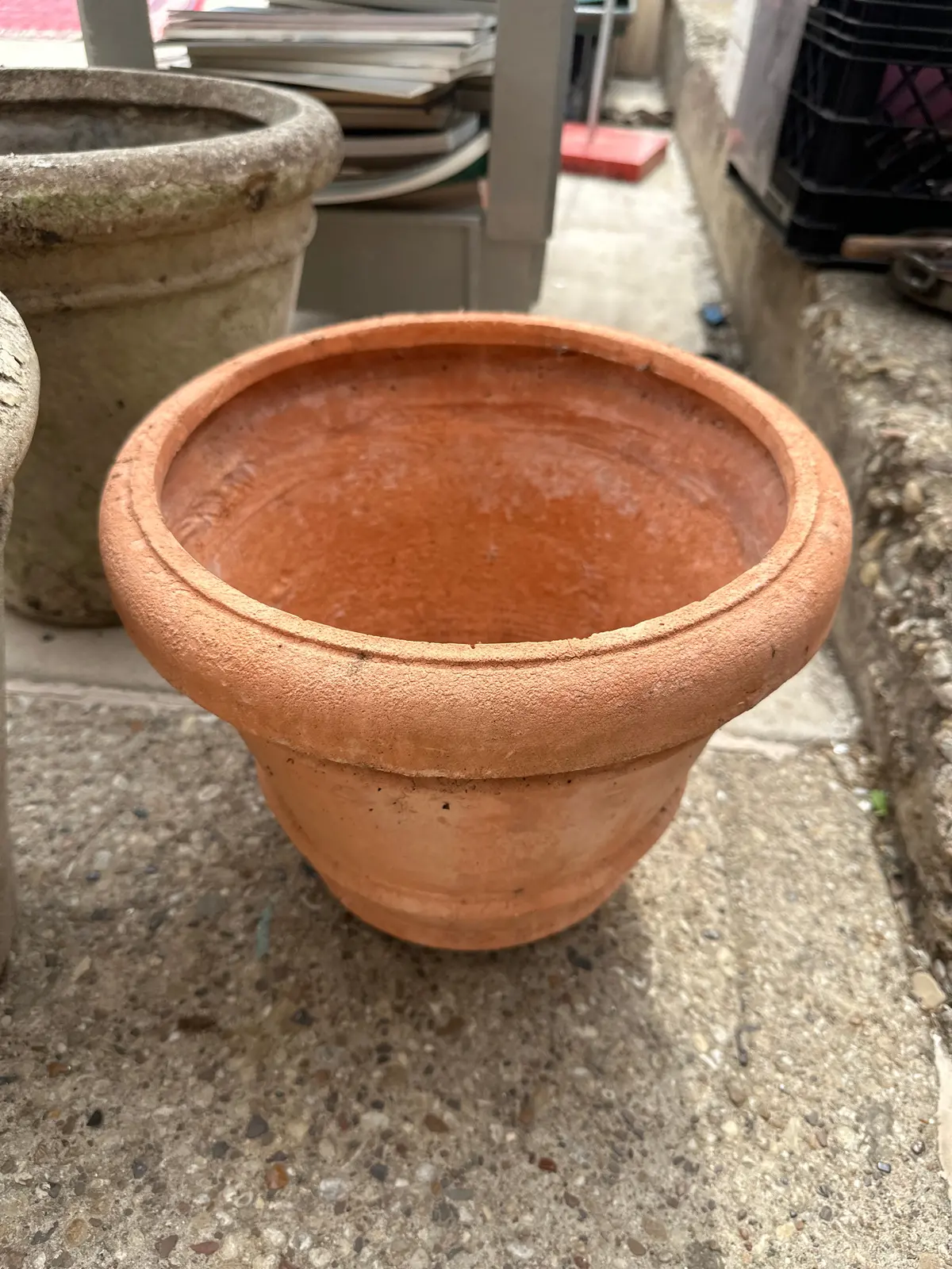 Small Composition Faux Terra Cotta Pot 1