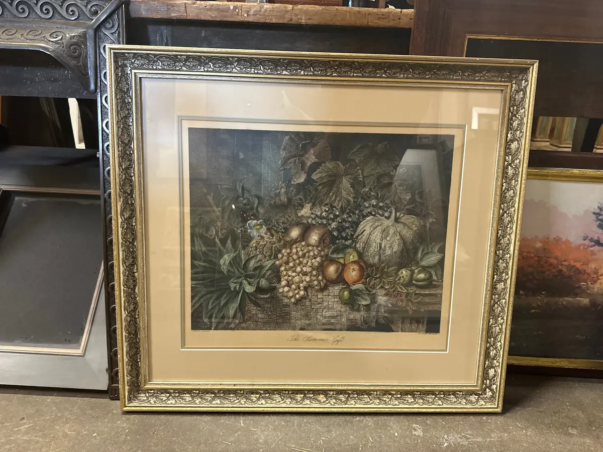 Silver Framed Fruit Print 1