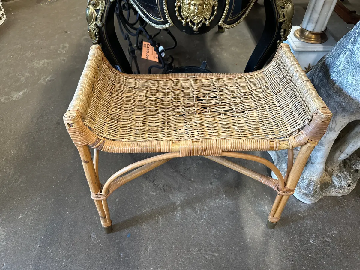 Rattan Chair With Ottoman 1
