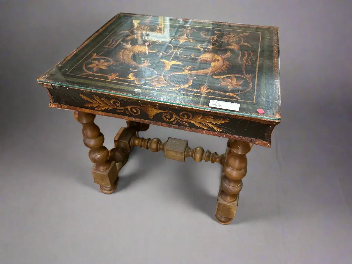 Antique Hand Painted Side Table 1