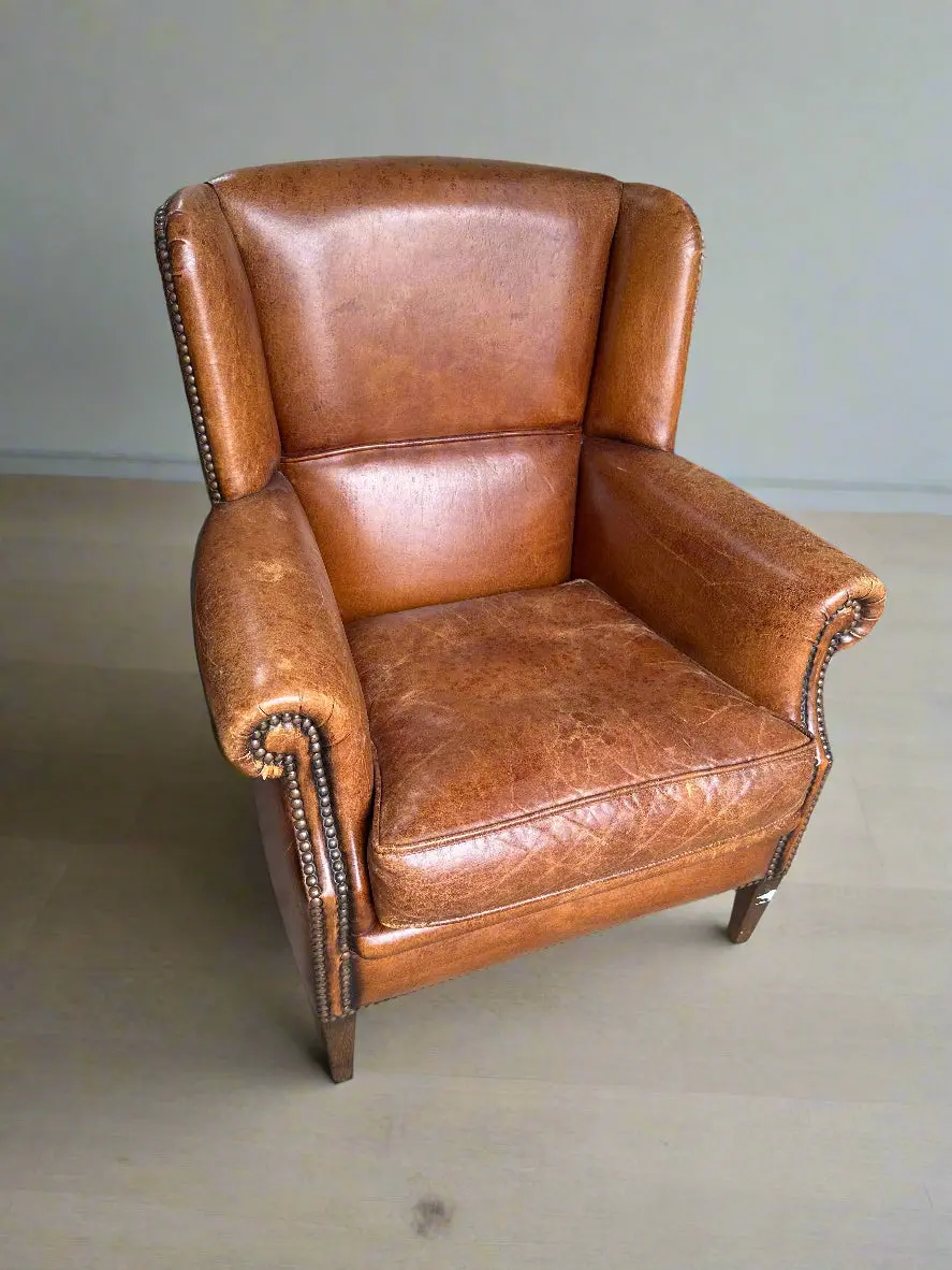 Leather Wingback Chair 1