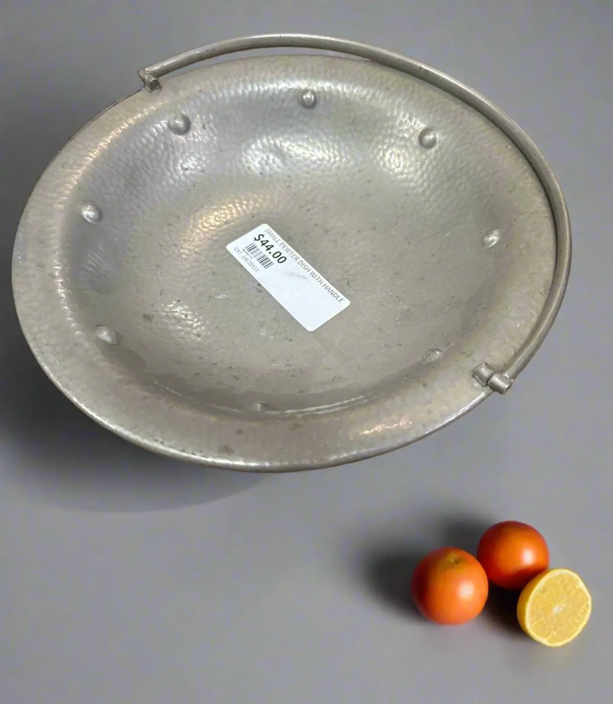 Small Pewter Dish With Handle 1