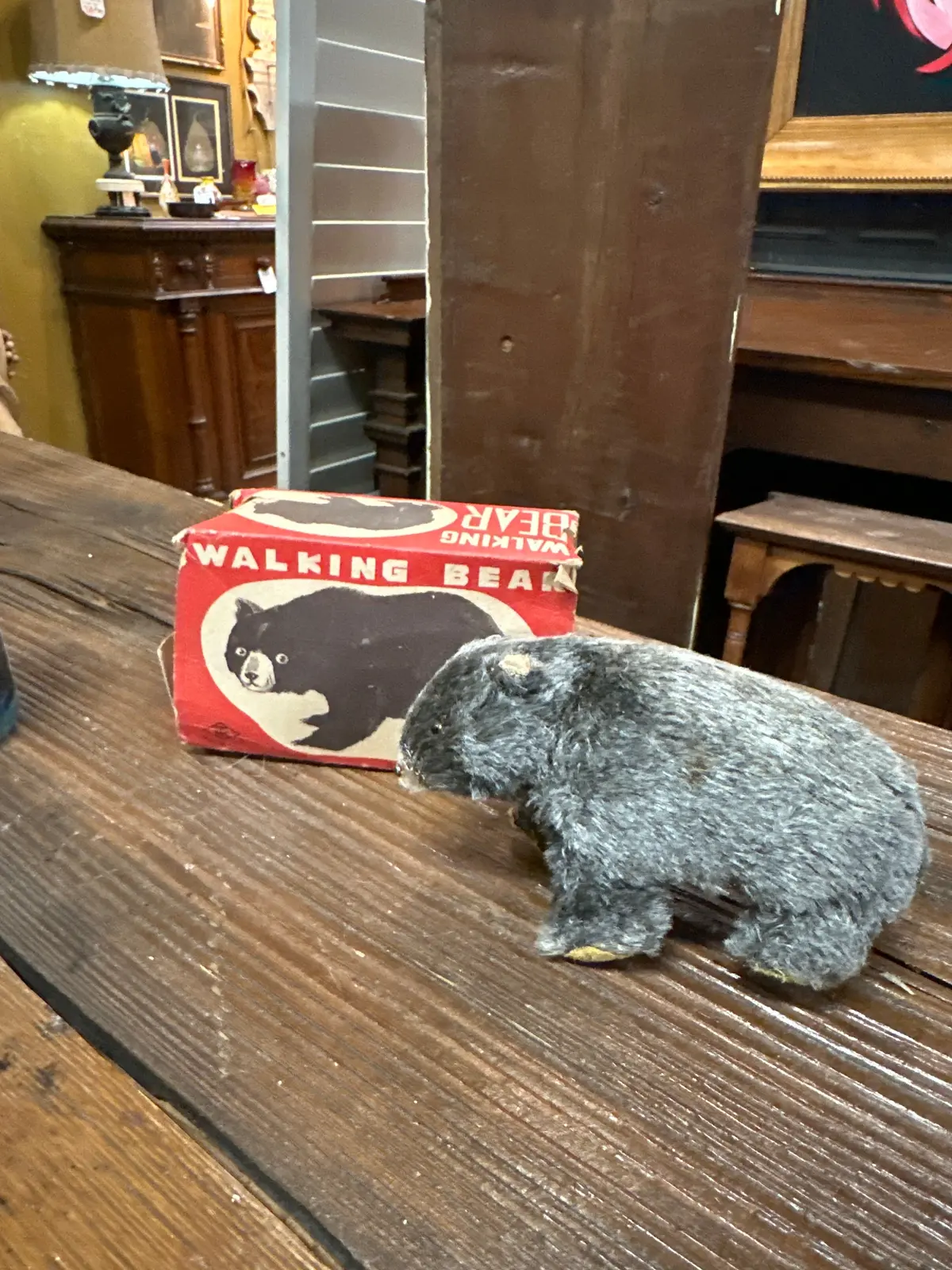 Wind Up Walking Bear Toy In Original Box Made In Japan 1