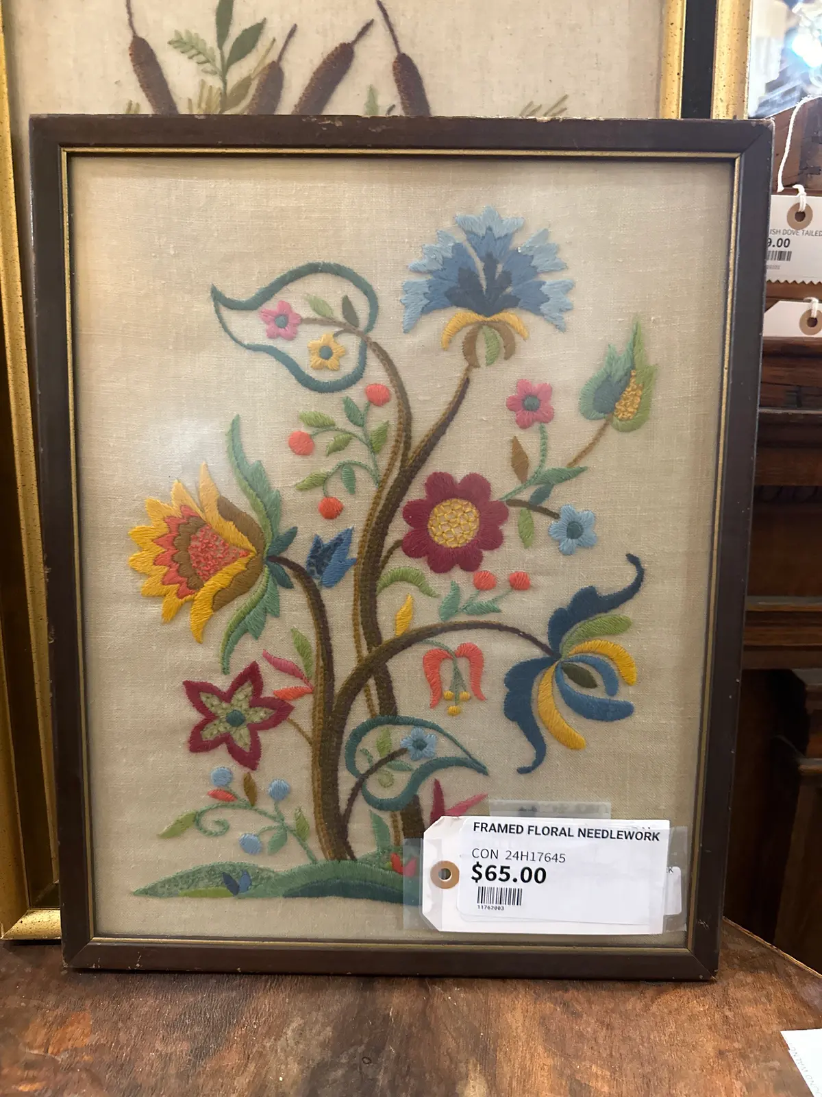 Framed Floral Needlework 1