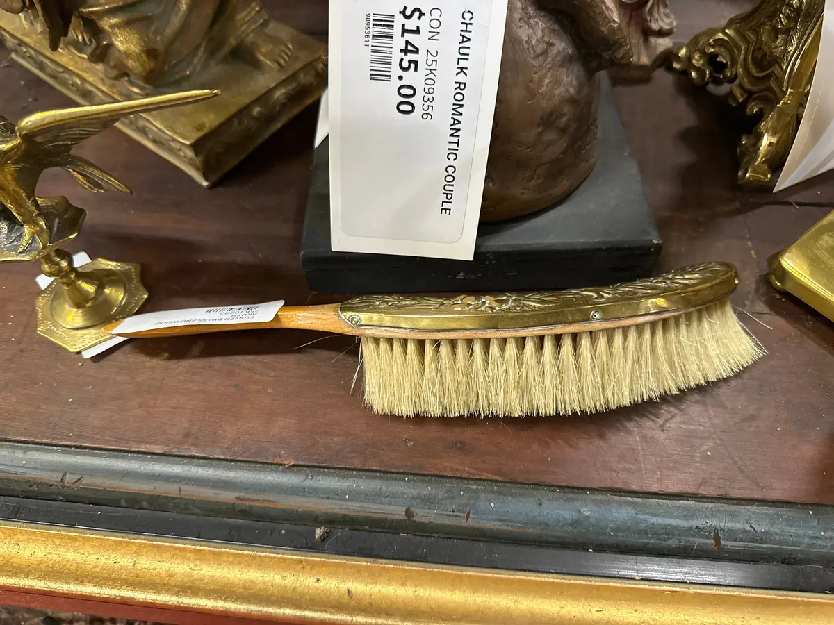 Curved Brass And Wood Brush 1