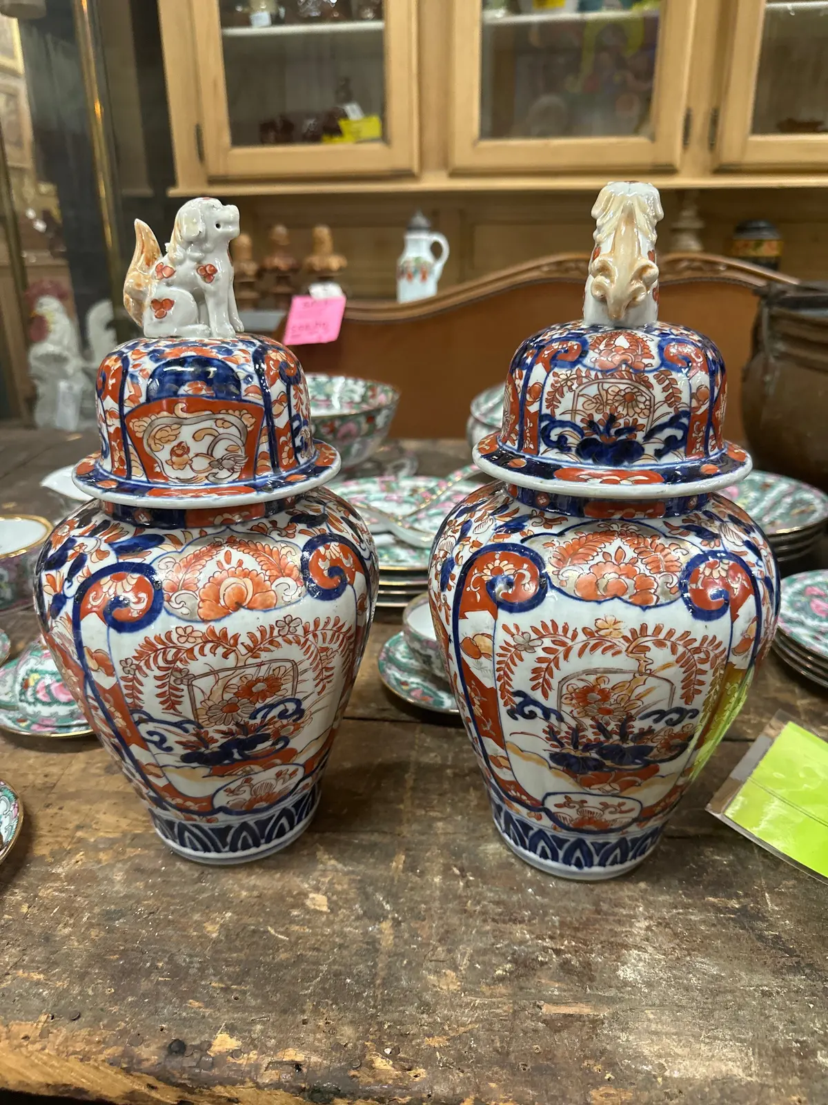 Pair Of Medium Imari Ginger Jars 1