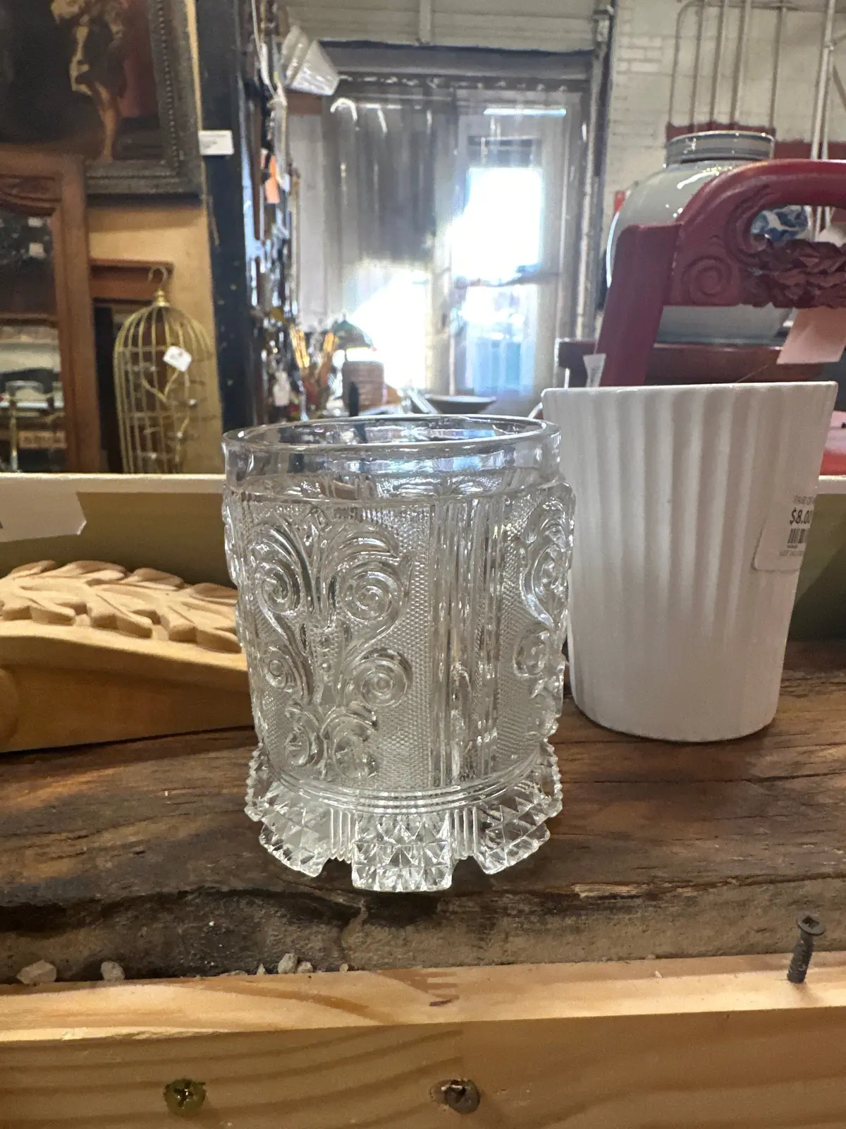 Pressed Glass Spooner 1