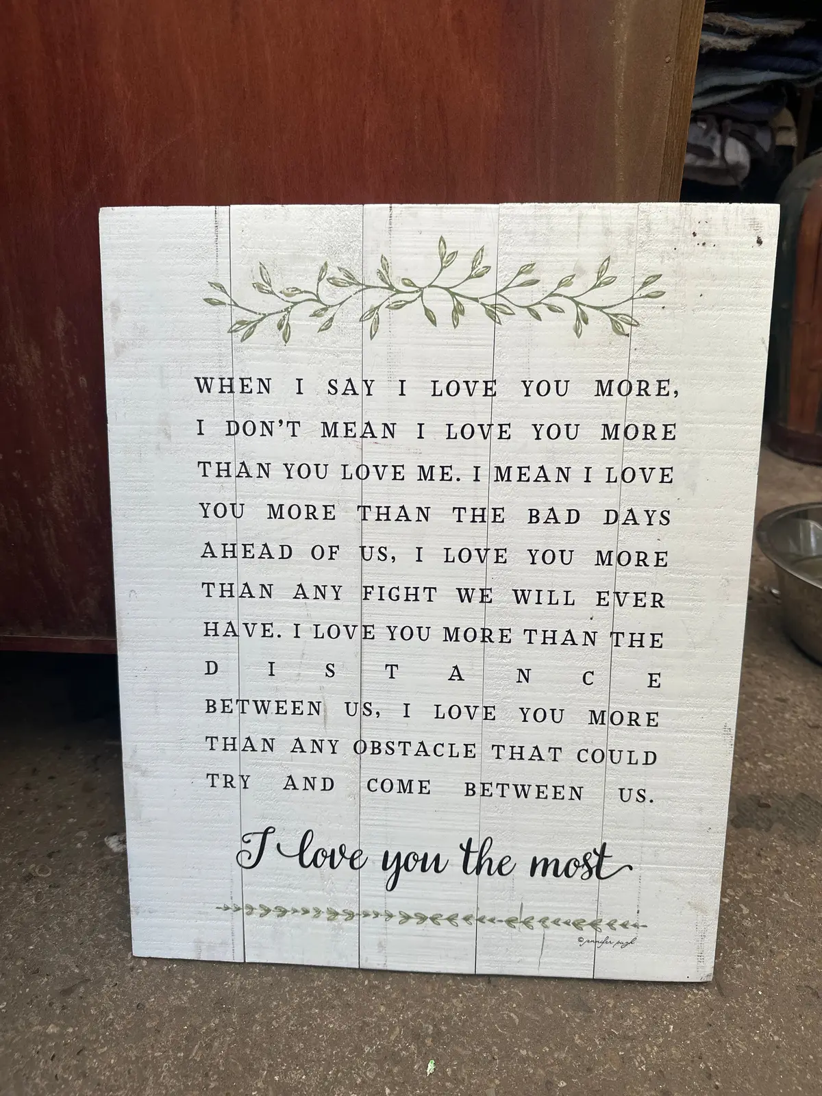 I Love You Most Plaque 1