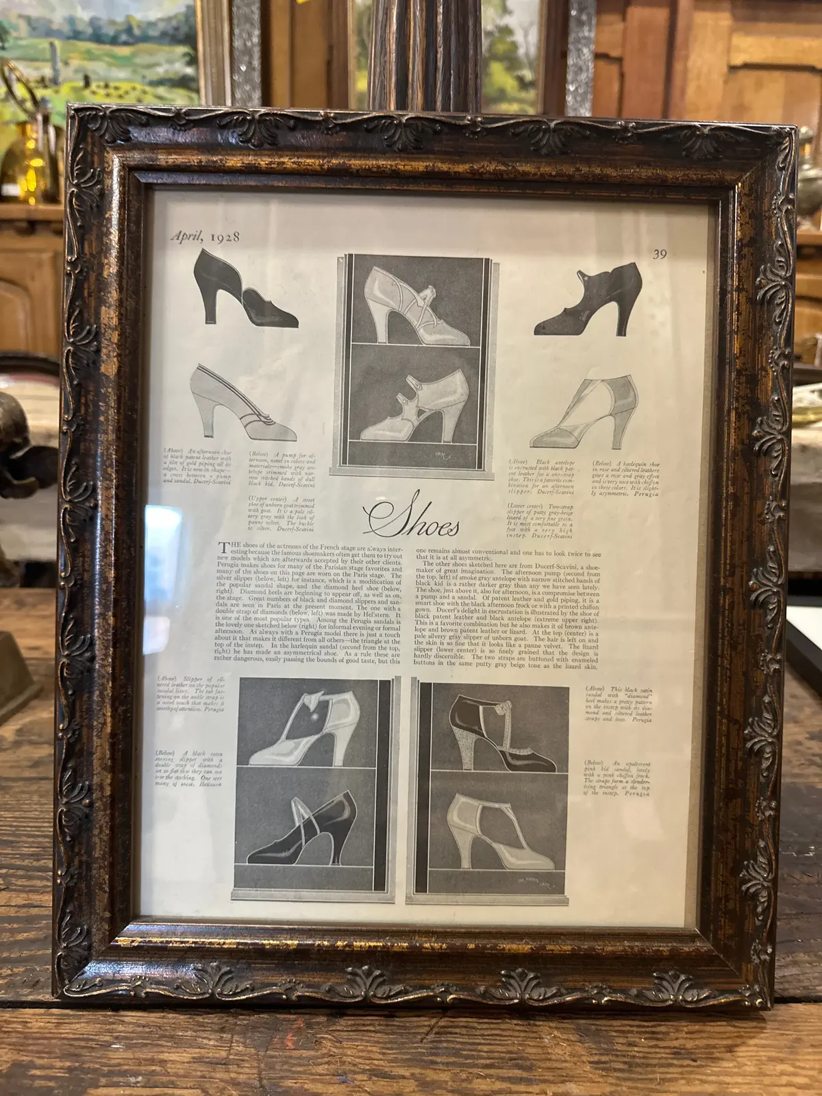 Framed 1920'S Shoe Adverstisement 1