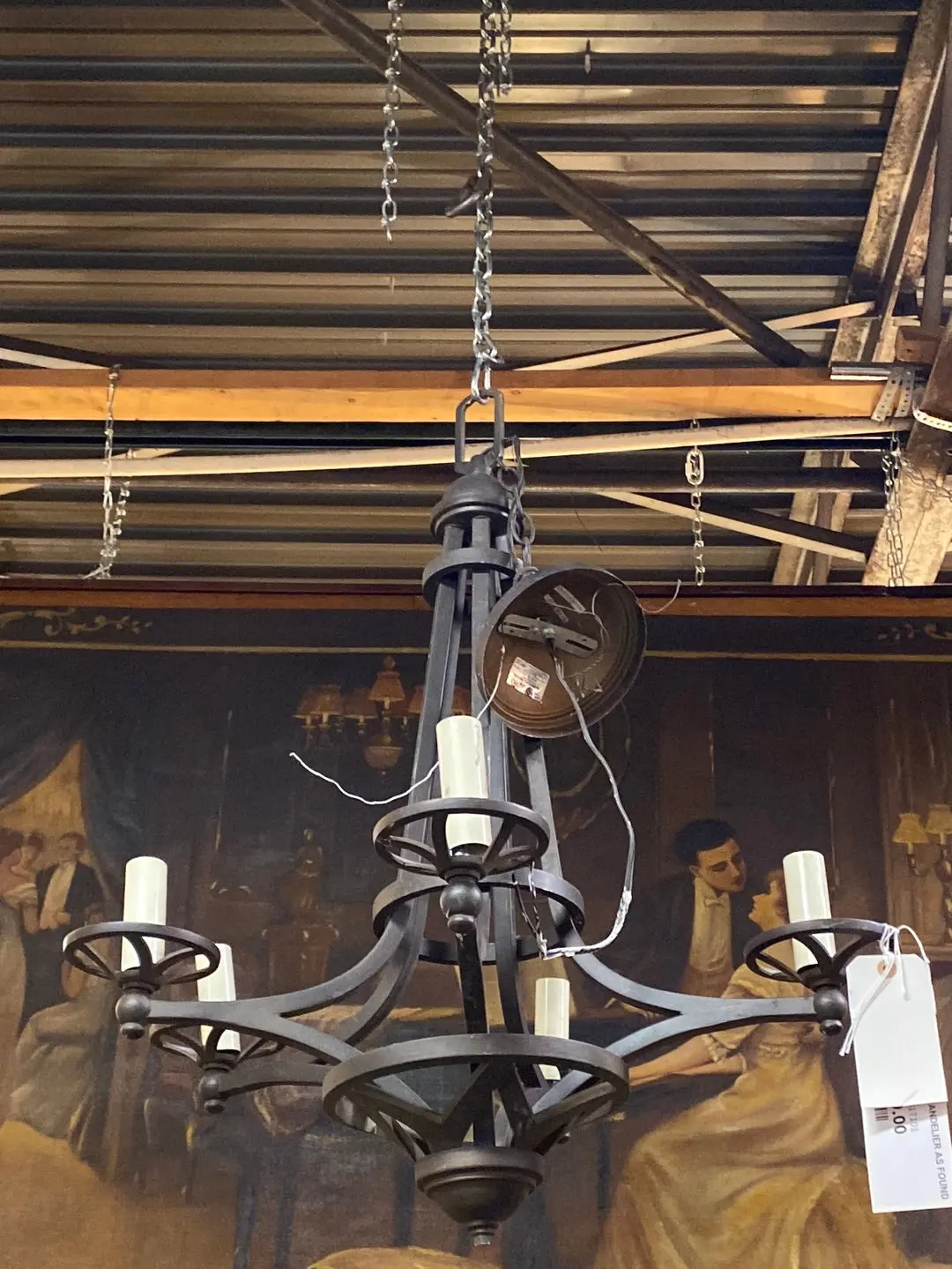 Iron Chandelier As Found 1