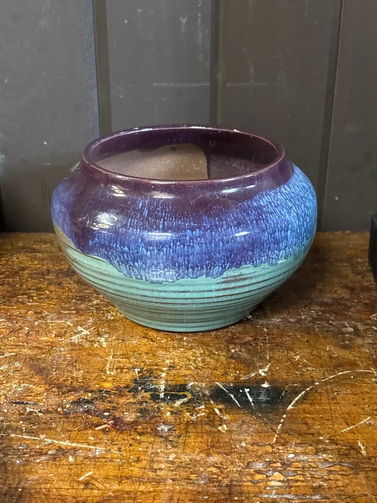 Green, Blue And Purple Jar 1