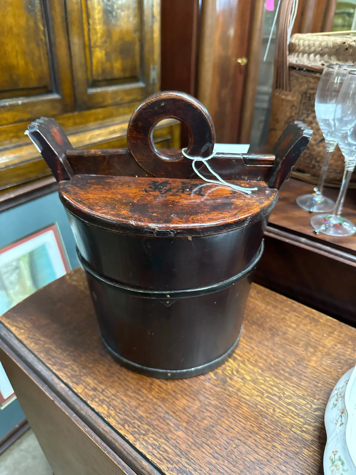 Wooden Chinese Rice Bucket 1