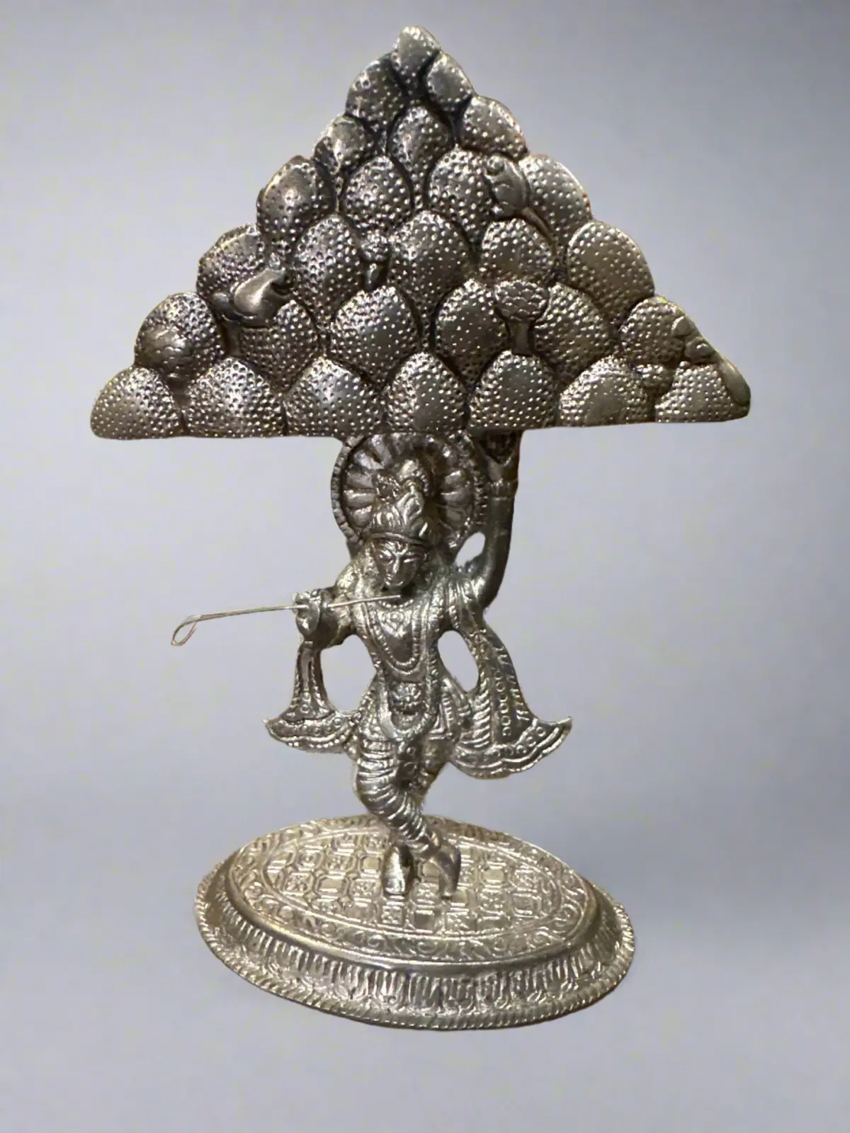 Silver Metal Krishna Figure 1