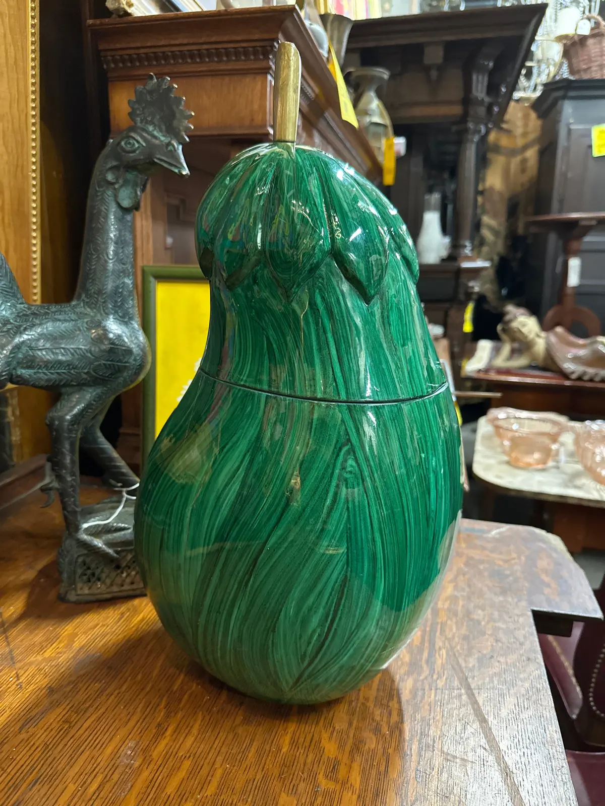 Neiman Marcus Faux Malachite Eggplant 1