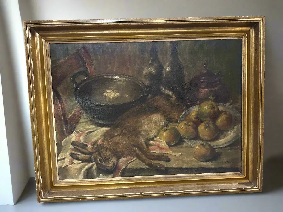 Rabbit Oil Painting On Canvas 1