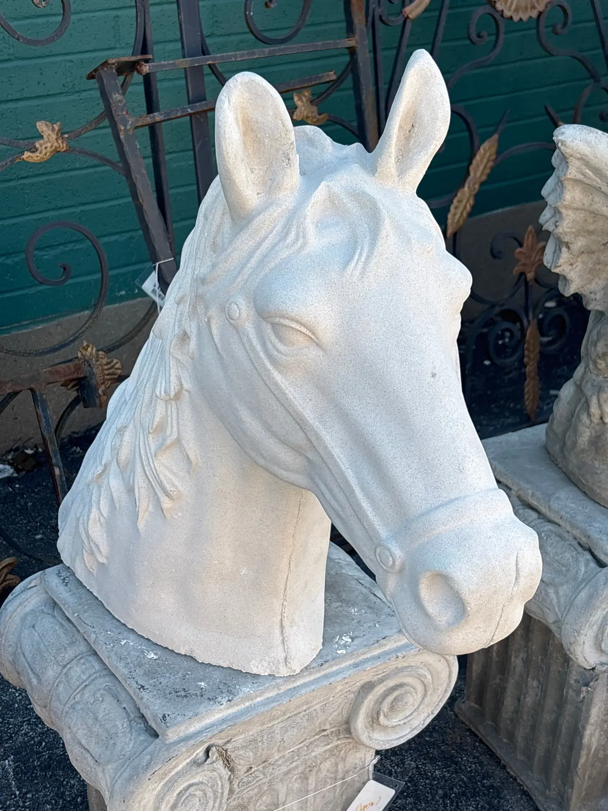 Cast Stone Horse Head 1