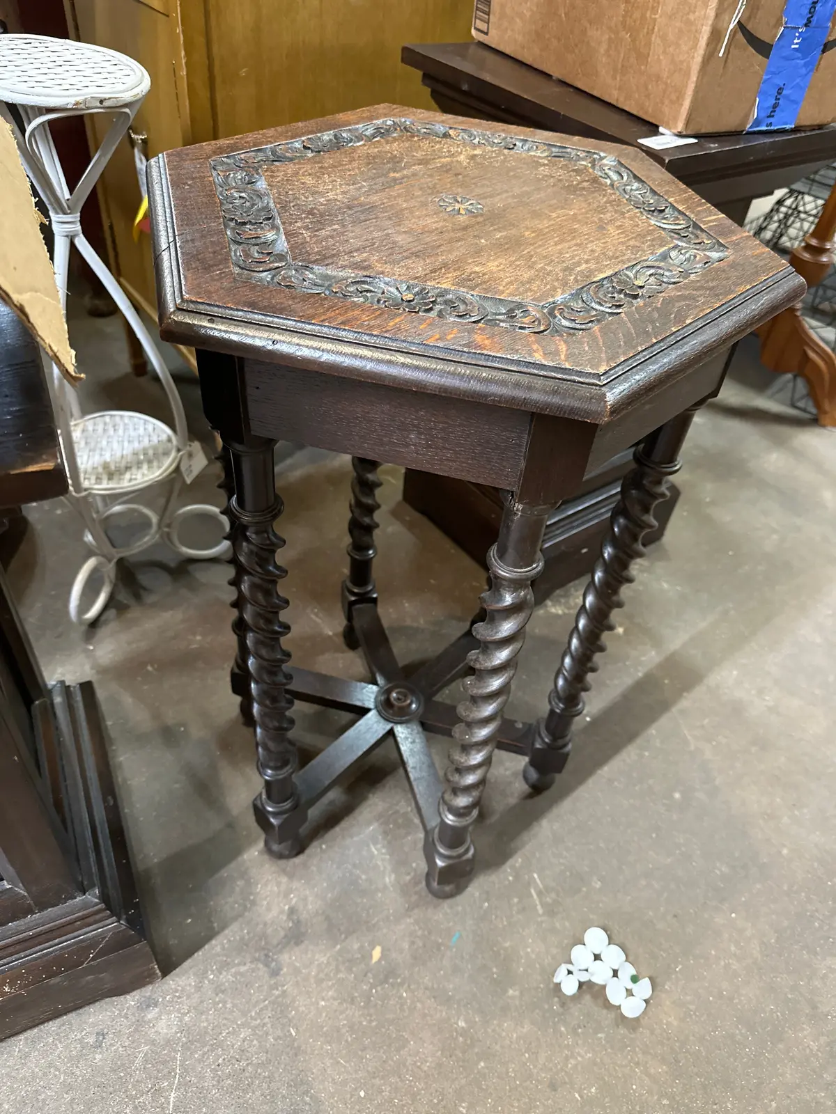 Hexagonal Barley Twist Small Table 1